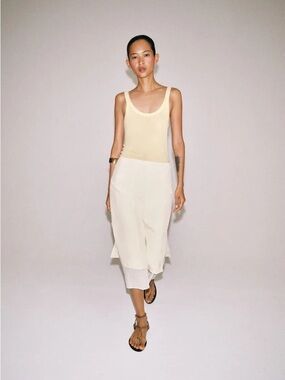 ZARA ZW COLLECTION COMBINATION MIDI SKIRT